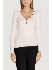 Morgan Sweter 201-MBANBI.N Różowy Slim Fit. Czerwone swetry Morgan, xs, bez wzorów, z wiskozy, bez ramiączek. Za 139.99 zł.