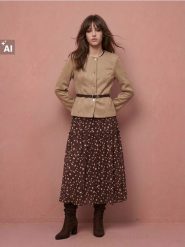 Żakiet slim fit z ozdobnymi guzikami i paskiem - beżowy. Brązowe marynarki i żakiety Sinsay, l, bez wzorów. Za 79.99 zł.