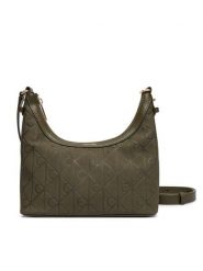 Calvin Klein Torebka Emblem Aop Sueded Shoulder Bag LV04F3880G Zielony ciemny. Zielone torebki klasyczne Calvin Klein, bez wzorów, ze skóry, bez dodatków. Za 529.99 zł.