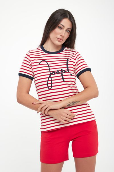 T-shirt damski w paski Trinity JOOP!. T-shirty Joop!, xxs, bez wzorów, bez kołnierzyka, bez ramiączek. W wyprzedaży za 463.20 zł.