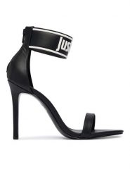 Just Cavalli Sandały 80RA3S26 ZSE28 Czarny. Czarne sandały Just Cavalli, bez wzorów, ze skóry, bez obcasa, na szpilce, bez zapięcia. Za 896.99 zł.