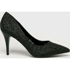 Answear - Szpilki Belle Women. Czarne szpilki ANSWEAR, bez wzorów, z materiału, bez obcasa, na obcasie, bez zapięcia. W wyprzedaży za 79.90 zł.