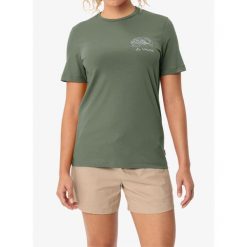 Koszulka bawełniana damska Vaude Spirit T-Shirt II. Zielone koszulki sportowe Vaude, bez wzorów, z bawełny, bez ramiączek. Za 125.99 zł.
