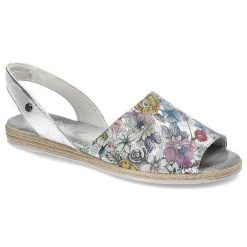 Srebrne Sandały Lemar Damskie Stylowe Buty Letnie. Szare sandały Lemar, bez wzorów, ze skóry, eleganckie, bez obcasa, na platformie, bez zapięcia. Za 119.00 zł.