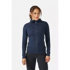 Bluza Trekkingowa Rab Nexus Hoody Women. Niebieskie bluzy RAB, s, bez wzorów, z kapturem. Za 289.99 zł.