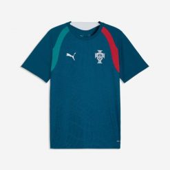 Koszulka piłkarska Puma Portugalia Mistrzostwa Świata 2026 treningowa. Bluzki DECATHLON, s, z aplikacjami, eleganckie, bez kołnierzyka, bez ramiączek. Za 219.99 zł.