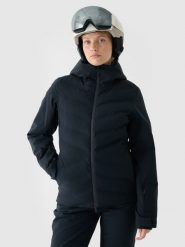 4F Kurtka narciarska membrana 10000 damska - czarna XXL. Czarne kurtki narciarskie 4f, m, bez wzorów, z dzianiny, z kapturem, narciarskie. W wyprzedaży za 399.99 zł.