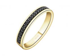 Pierścionek z żółtego złota z brylantami - 0,11 ct - próba 585. Żółte pierścionki Apart, z brylantem, złote. Za 2,990.00 zł.