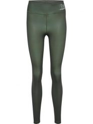 Legginsy damskie Hummel Te Fundamental. Zielone legginsy Hummel, s, bez wzorów, z dzianiny, z standardowym stanem. Za 162.75 zł.