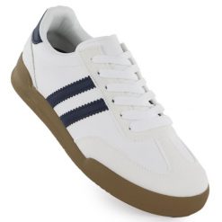 Półbuty sportowe damskie sneakersy białe 0724-6. Białe obuwie sportowe Sabatina, ze skóry ekologicznej, bez zapięcia. Za 89.99 zł.