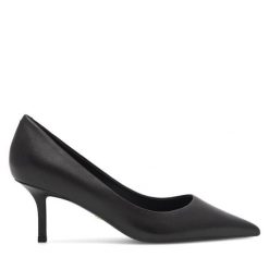 Szpilki GINO ROSSI. Czarne szpilki Gino Rossi, bez wzorów, bez obcasa, na szpilce, bez zapięcia. Za 299.99 zł.