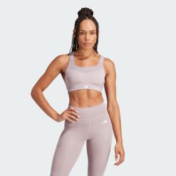 Biustonosz TLRD Impact Training High-Support. Czerwone bielizna sportowa Adidas, bez wzorów, z materiału. Za 279.00 zł.