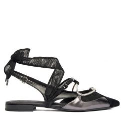 Baleriny PINKO. Czarne baleriny Pinko, bez wzorów, bez obcasa. Za 1,079.00 zł.