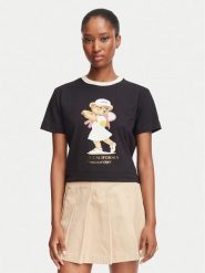 Guess T-Shirt V6BI14 K6742 Czarny Regular Fit. Czarne t-shirty Guess, xl, z aplikacjami, z bawełny, bez kołnierzyka, bez ramiączek. Za 174.99 zł.