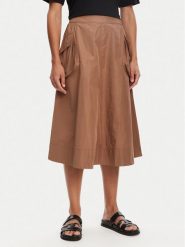 Tatuum Spódnica trapezowa Koni T2502.177 Beżowy Regular Fit. Brązowe spódnice Tatuum, bez wzorów, z syntetyku, trapezowe. Za 229.99 zł.