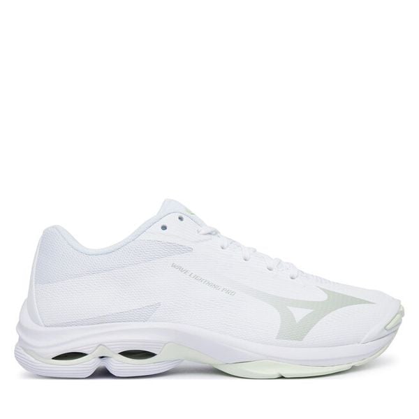 Buty halowe Mizuno. Białe obuwie sportowe Mizuno, bez zapięcia, mizuno wave. Za 539.99 zł.