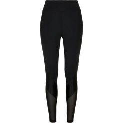 Damskie legginsy z wysoką talią Urban Classics mixed tech. Czarne legginsy Urban Classics, bez wzorów, z podwyższonym stanem. Za 168.00 zł.