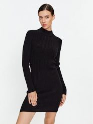 MICHAEL Michael Kors Sukienka dzianinowa MF381U46V1 Czarny Slim Fit. Czarne sukienki MICHAEL Michael Kors, xl, bez wzorów, z dzianiny, bez kołnierzyka, bez ramiączek. Za 1,069.00 zł.