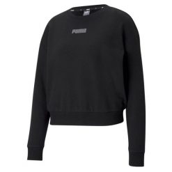 Bluza sportowa damska Puma Modern Basics Crew TR. Czarne bluzy Puma, xs, bez wzorów, z bawełny, bez kaptura. Za 161.99 zł.