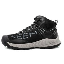 Buty Outdoorowe Keen Nxis Evo Mid Wp W Damskie. Czarne trekkingi Keen, z materiału, do biegania. Za 449.00 zł.