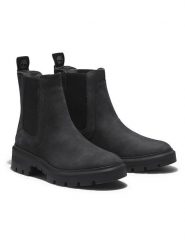 Timberland Skórzane sztyblety "Cortina Valley" w kolorze czarnym rozmiar: 38. Czarne botki Timberland, bez wzorów, bez obcasa, bez zapięcia. Za 672.06 zł.