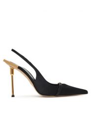 Elisabetta Franchi Szpilki SA29L61E2 Czarny. Czarne szpilki Elisabetta Franchi, bez wzorów, z materiału, bez obcasa, na szpilce, bez zapięcia. Za 3,429.00 zł.