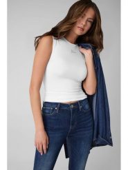 Guess Top 183556 Biały Classic Fit. Białe topy Guess, m, z aplikacjami, bez kołnierzyka, bez ramiączek. Za 174.99 zł.