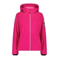 Kurtka damska turystyczna CMP 39A5016. Czerwone kurtki sportowe CMP, l, bez wzorów, z softshellu, z kapturem, trekkingowe. Za 397.70 zł.