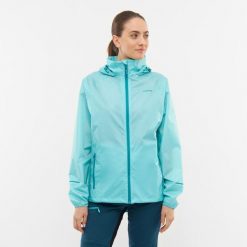 Kurtka przeciwdeszczowa damska Viking Rainier Lady. Niebieskie kurtki sportowe Viking, xl, bez wzorów, bez kaptura, trekkingowe. Za 189.90 zł.