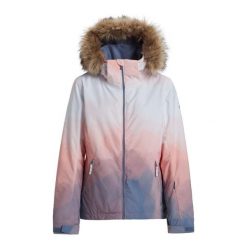 Kurtka do sportów zimowych damska JET SKI. Niebieskie kurtki narciarskie Roxy, bez wzorów, bez kaptura, narciarskie. Za 979.00 zł.