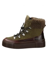 GANT Footwear Skórzane botki "Snowmont" w kolorze oliwkowym rozmiar: 36. Zielone botki GANT Footwear, bez wzorów, ze skóry, bez obcasa, bez zapięcia. Za 335.02 zł.