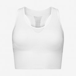 Stanik sportowy damski FLEX Seamless. Białe koszulki sportowe Head, bez wzorów, z dzianiny, bez ramiączek. W wyprzedaży za 182.00 zł.