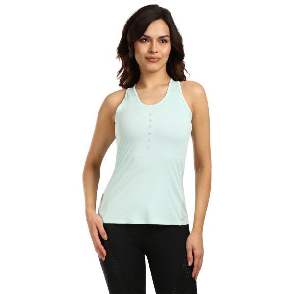 Damski tank top Kilpi Sien. Zielone koszulki sportowe Kilpi, bez wzorów, z materiału, bez ramiączek, do biegania. Za 91.56 zł.