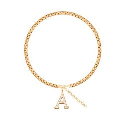 Bransoletka łańcuch Cube z literką A z cyrkoniami pozłacana. Bransoletki Lilou, z cyrkonią, pozłacane. Za 278.00 zł.