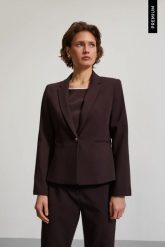 Klasyczna marynarka brązowa. Brązowe marynarki i żakiety MOODO, l, bez wzorów, z elastanu, klasyczne. Za 229.99 zł.