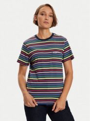 Wrangler T-Shirt Stripe 112356456 Kolorowy Regular Fit. T-shirty Wrangler, xs, bez wzorów, z bawełny, bez kołnierzyka, bez ramiączek. Za 89.99 zł.