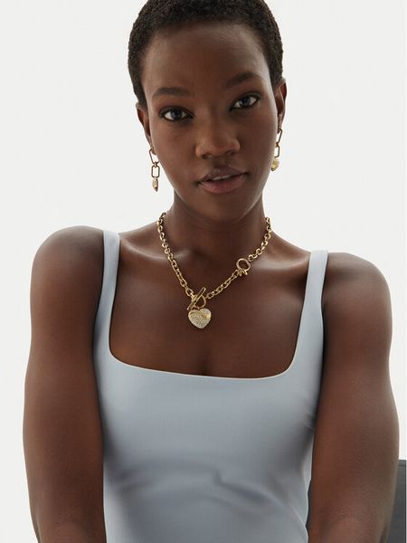 Guess Naszyjnik JUBN04 494JW Złoty. Żółte naszyjniki Guess, metalowe. Za 299.99 zł.