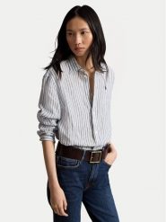 Polo Ralph Lauren Koszula 211935130502 Niebieski Regular Fit. Niebieskie koszule Polo Ralph Lauren, xl, bez wzorów, ze lnu, bez kołnierzyka, bez ramiączek. Za 859.99 zł.