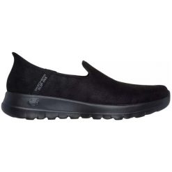 Buty sportowe damskie Skechers Go Walk Joy Slip-ins. Czarne obuwie sportowe Skechers, z materiału, bez zapięcia, na fitness i siłownię. Za 239.00 zł.