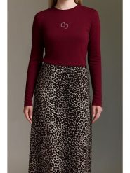 Cotton Candy Koszulka w kolorze bordowym rozmiar: M. Czerwone bluzki Cotton Candy, m, bez wzorów, bez kołnierzyka, bez ramiączek. Za 139.54 zł.