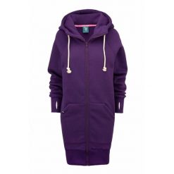 Bluza sportowa rozpinana z kapturem damska DEEP TRIP Luzak. Fioletowe bluzy DEEP TRIP, l, bez wzorów, z bawełny, z kapturem. Za 389.00 zł.