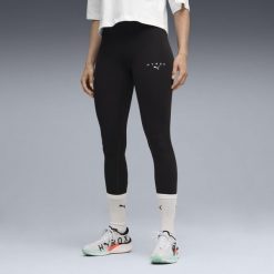 Damskie legginsy PUMA x HYROX SHAPELUXE o długości 7/8 PUMA. Czarne legginsy Puma, xs, bez wzorów, z dzianiny. Za 329.00 zł.