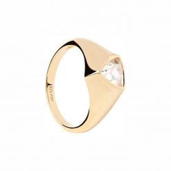 P D Paola P D Paola The New Essentials Ring Pierścionki 1 ct Damski. Szare pierścionki P D Paola, z cyrkonią, pozłacane. Za 384.99 zł.