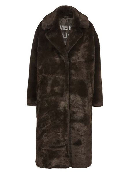 Herrlicher Płaszcz pluszowy w kolorze ciemnobrązowym rozmiar: XL. Brązowe płaszcze Herrlicher, xl, bez wzorów, bez kaptura. Za 382.99 zł.