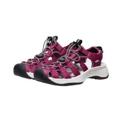 KEEN Sandały damskie Astoria West Sandal beaujolais/star white-40. Białe sandały Keen, bez wzorów, z gumy, retro, bez obcasa, na koturnie, bez zapięcia. Za 289.70 zł.