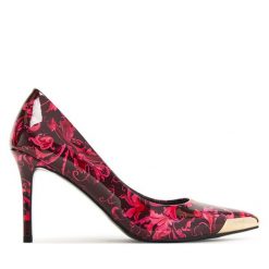 Szpilki Versace Jeans Couture. Czerwone szpilki Versace Jeans Couture, bez wzorów, z jeansu, bez obcasa, na szpilce, bez zapięcia. Za 999.99 zł.