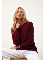 Just Cashmere Kaszmirowy sweter "Rebecca" w kolorze czerwonym rozmiar: XL. Czerwone swetry Just Cashmere, xl, bez wzorów, z kaszmiru, bez ramiączek. Za 432.95 zł.