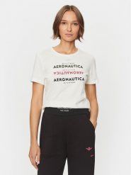 Aeronautica Militare T-Shirt 232TS2165DJ496 Biały Regular Fit. Białe t-shirty AERONAUTICA MILITARE, xs, bez wzorów, z bawełny, bez kołnierzyka, bez ramiączek. Za 158.99 zł.
