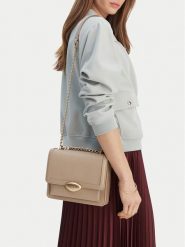 GINO ROSSI Torebka EO-KY129 Beżowy. Brązowe torebki klasyczne Gino Rossi, bez wzorów, z materiału, bez dodatków. Za 299.99 zł.