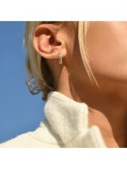 CARATELLI Złote kolczyki-kreole "Créole Maya" z diamentami rozmiar: onesize. Żółte kolczyki CARATELLI, z diamentem, złote. Za 1,522.99 zł.